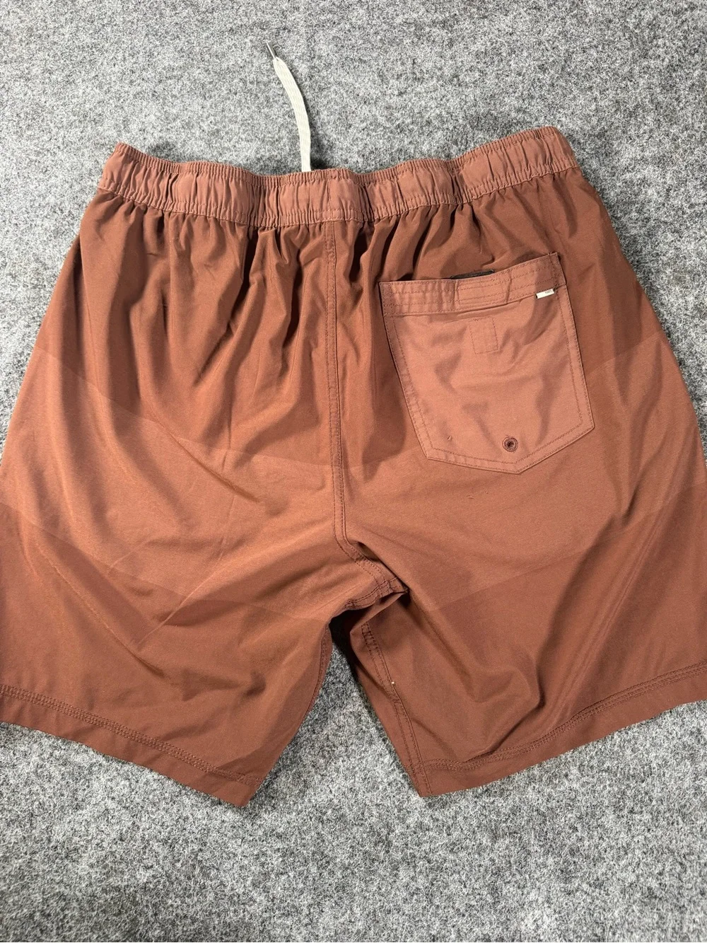 Vuori Mens L Rust Orange Lined Athletic Running Training Shorts Stretch Large